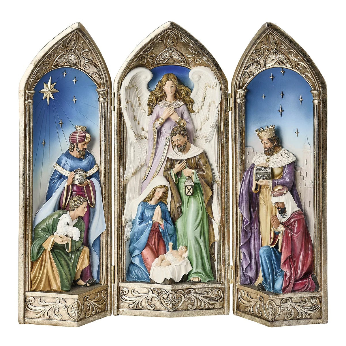 Nativity Scene Tri-Fold 406cm Christmas Display Outdoor Holiday Decoration
