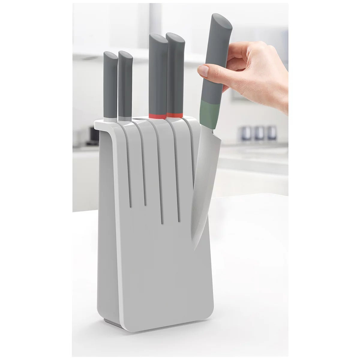 Joseph Joseph Duo 5 Piece Kitchen Knife Set Japanese Stainless Steel Block
