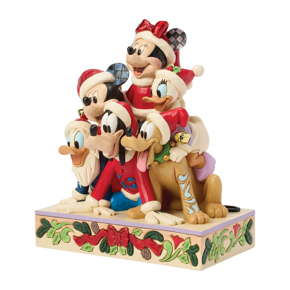 Jim Shore Disney Stacked Mickey & Friends Musical Christmas Decoration Figurine