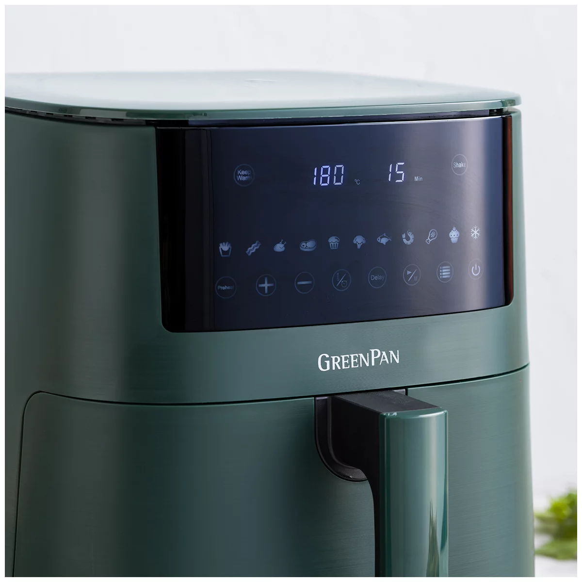 GreenPan Bistro XL Air Fryer 7.2L Single Basket Airfryer - Pine Green Free Shipping