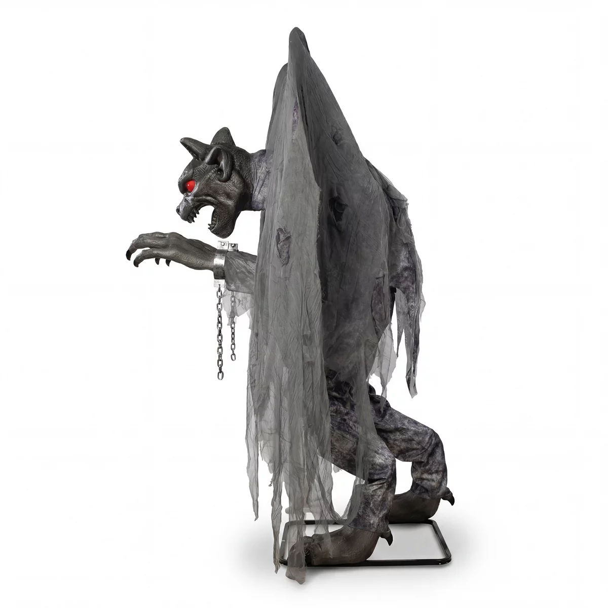 7.3ft Animated Stone Gargoyle Halloween Display Indoor Outdoor Motion Activated