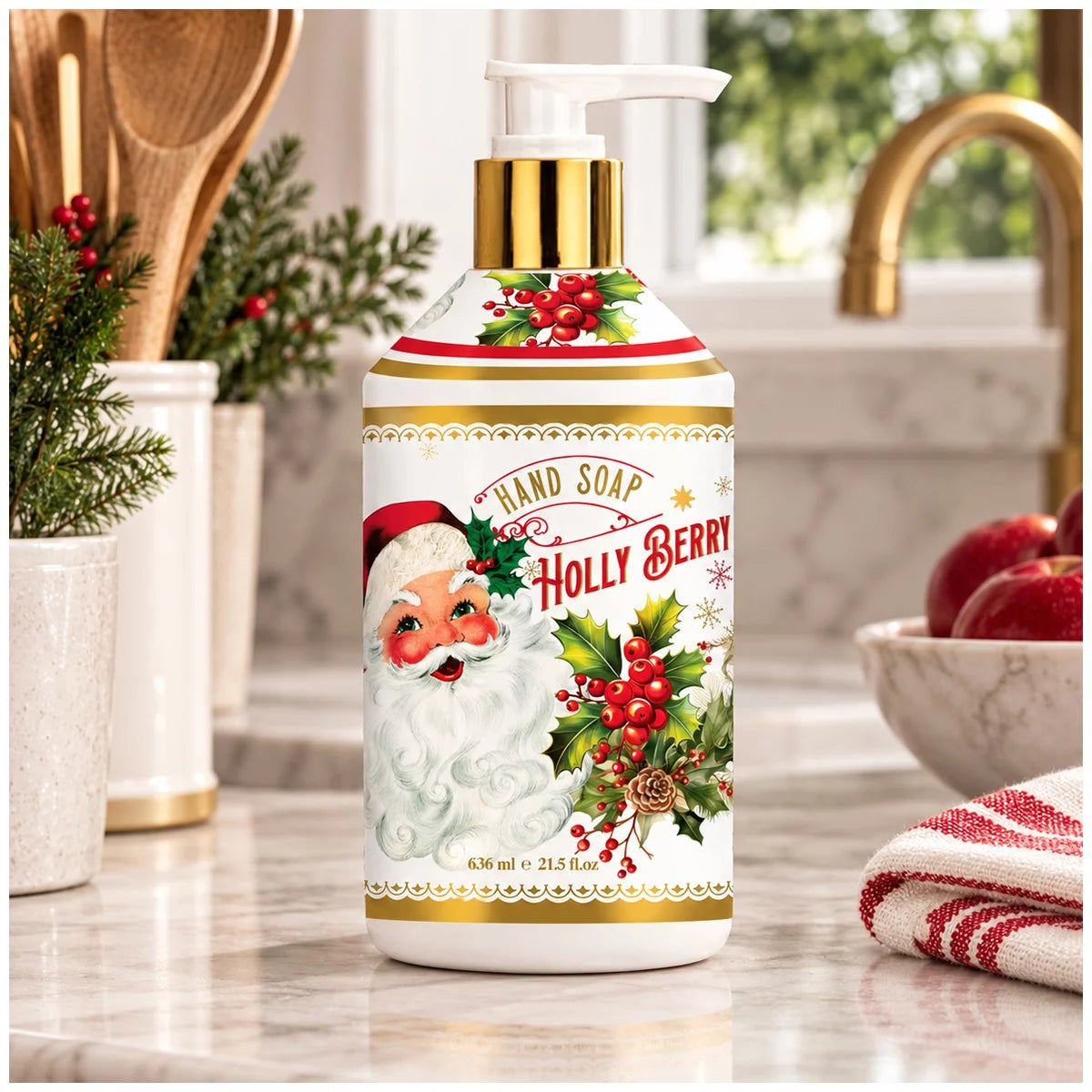 Christmas Hand Soap 4 Pack 636ml Each Festive Scented Liquid Hand Wash