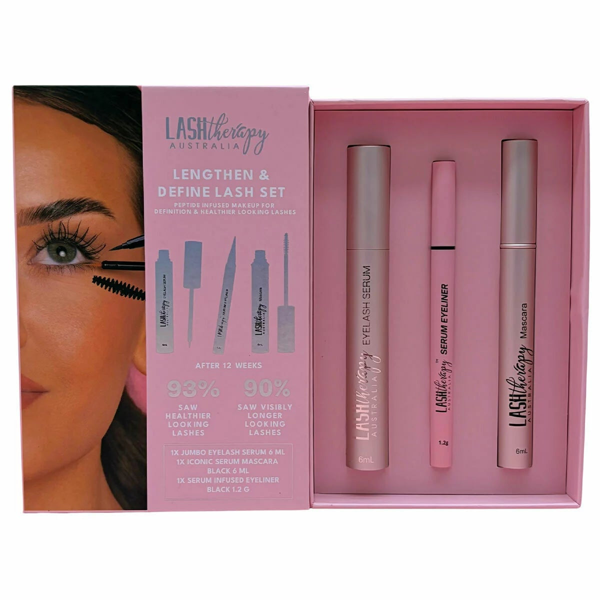 Lash Therapy Lengthen Define Lash Serum Mascara & Black Eyeliner Eyelash Kit