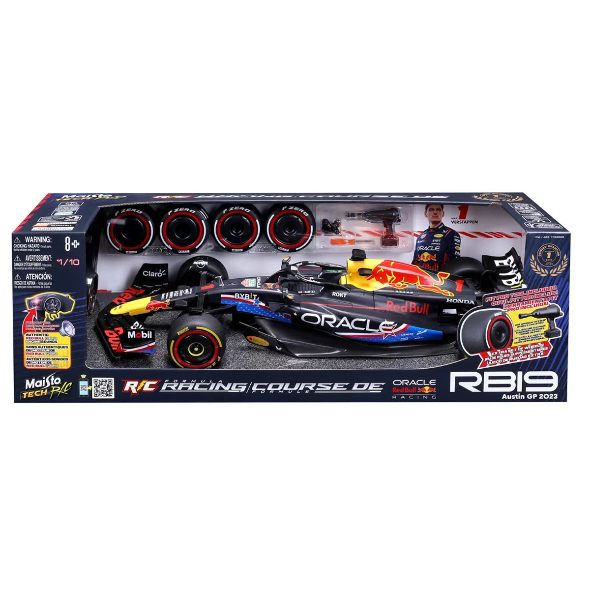 Maisto 1:10 Red Bull Max Verstappen Formula 1 RC Car 2.4GHz USB Rechargeable