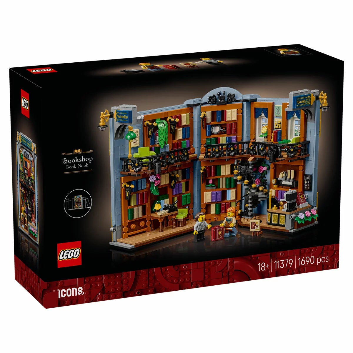LEGO Icons Bookshop Book Nook 11379 Building Set 1690 Pieces Adults 18+