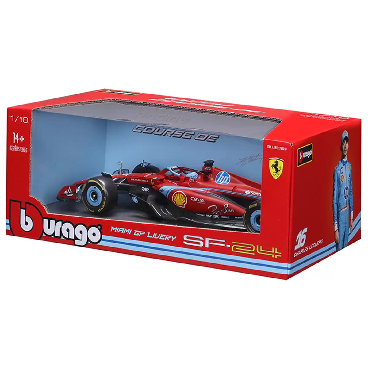 Maisto 1:18 Scale Formula 1 Diecast Cars Ferrari SF-24 2024 Miami Charles Lecler Free Shipping