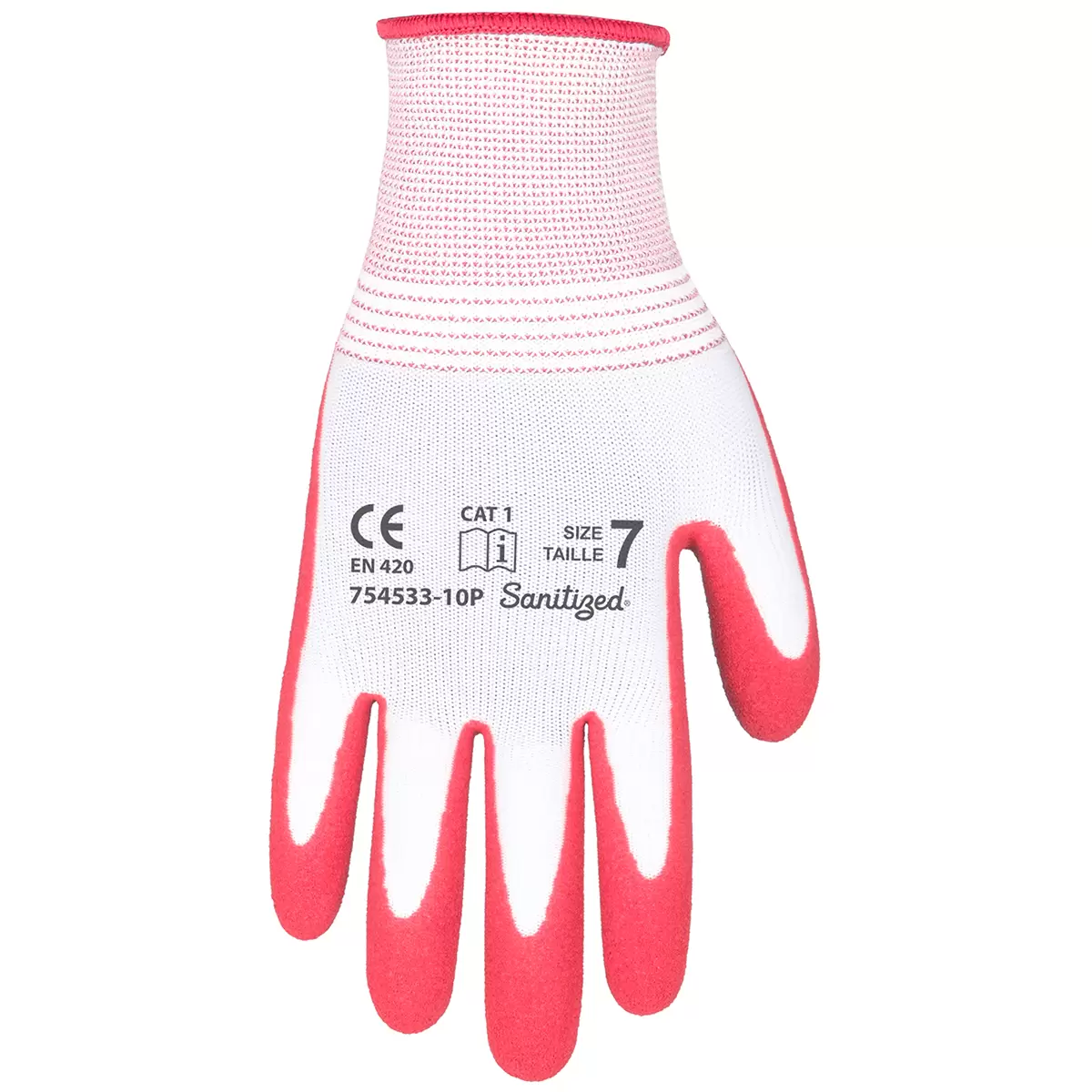 Groupe BBH Latex Foam Gloves 10 Pack Gardening Work Safety Grip Gloves Multi