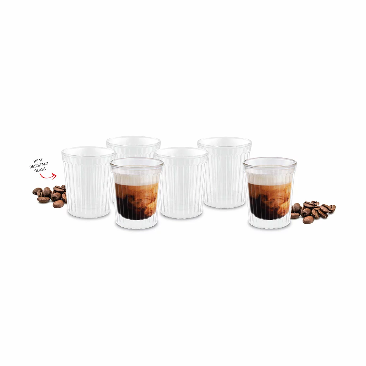 Avanti Double Wall Drink Glass 6 x 250ml – Premium Borosilicate Glass Set