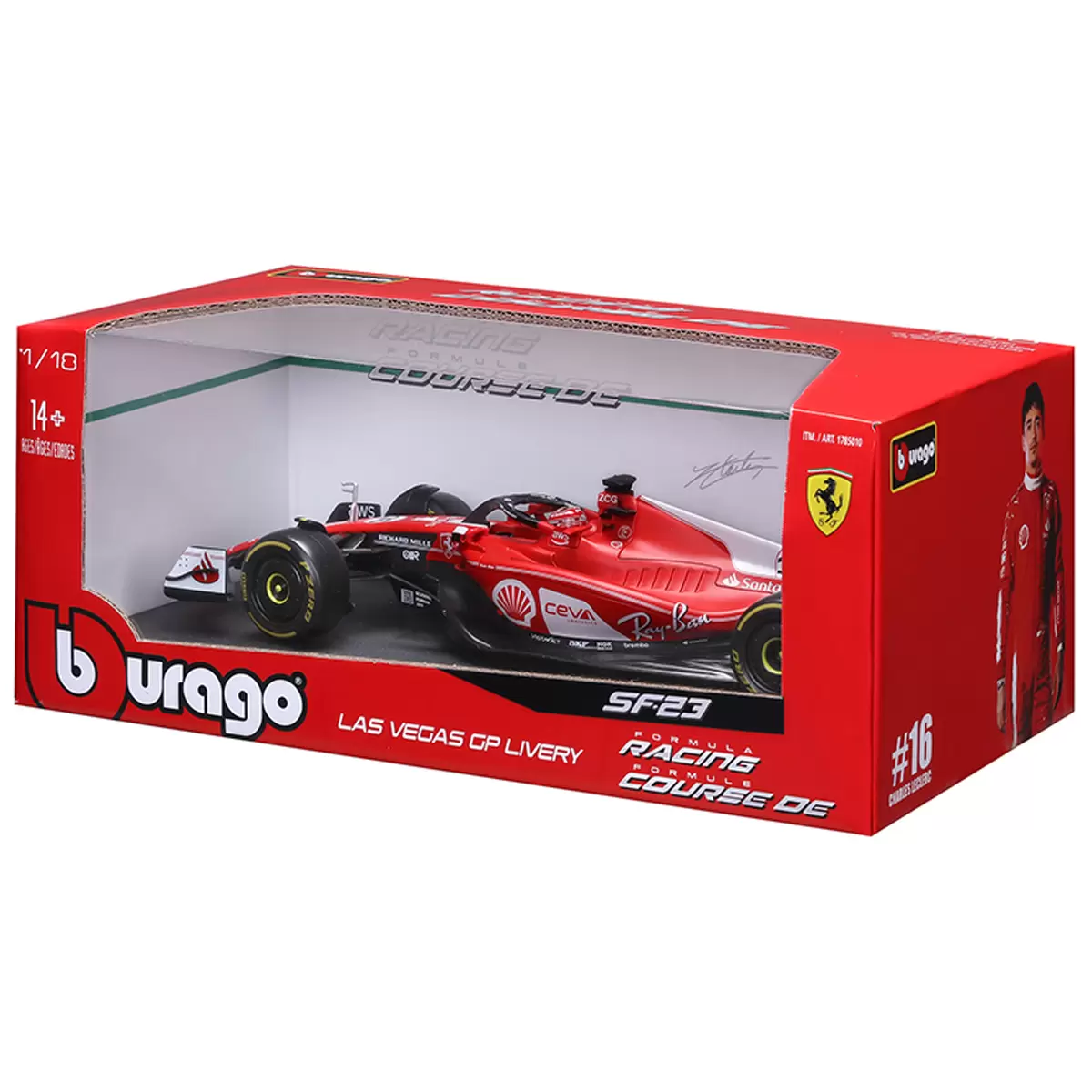 Maisto 1:18 Scale Formula 1 Diecast Cars Ferrari SF-23 2023 Las Vegas Charles Free Shipping