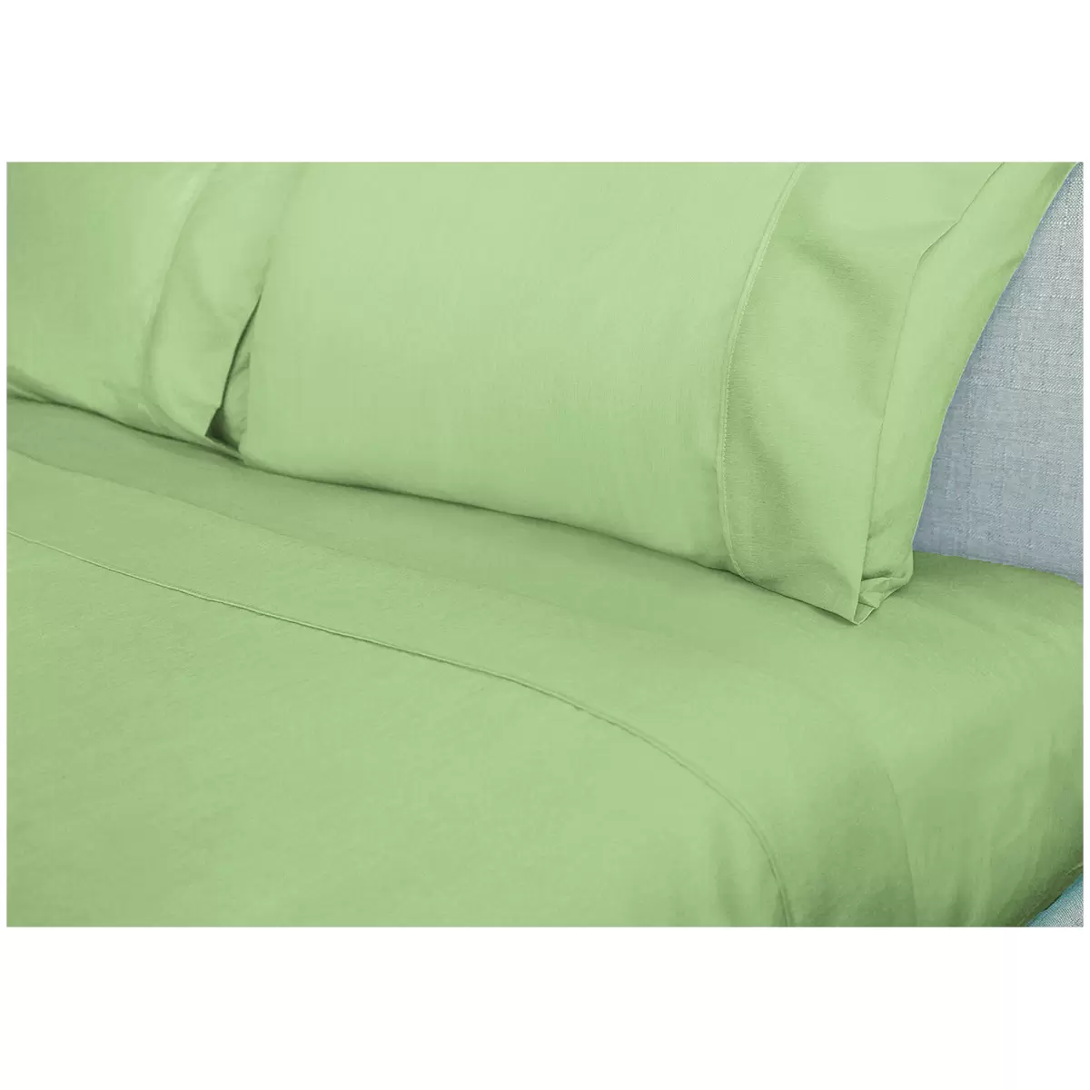 Ramesses 2000 Thread Count Bamboo Queen Sheet Set Avocado Soft Cooling