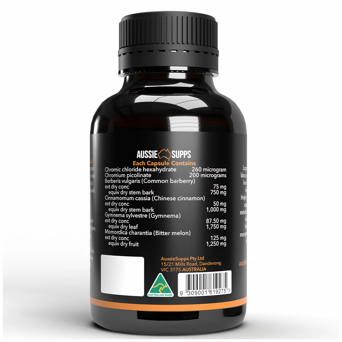AussieSupps Sugar Shield Capsules 120 Count Healthy Blood Sugar Support Formula