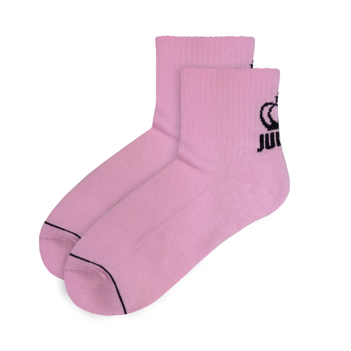 Juicy Couture Quarter Crew Women's Socks 6 Pack Pink Cushioned Comfort
