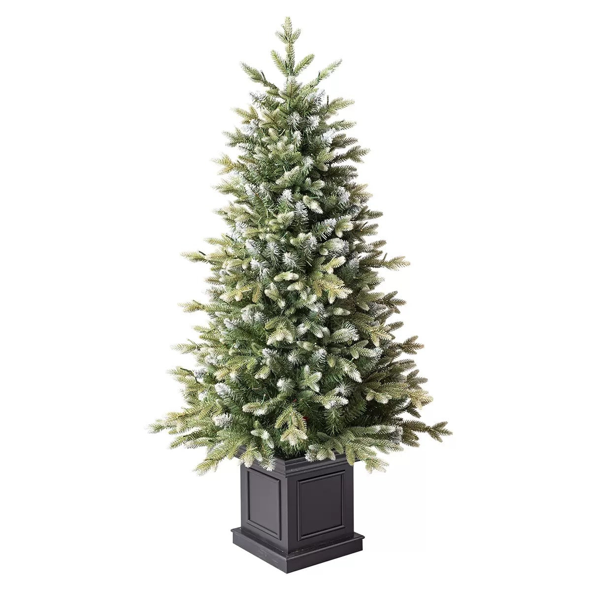 Pre-Lit Frosted Potted Christmas Tree 1.37m 200 LED Colour Changing