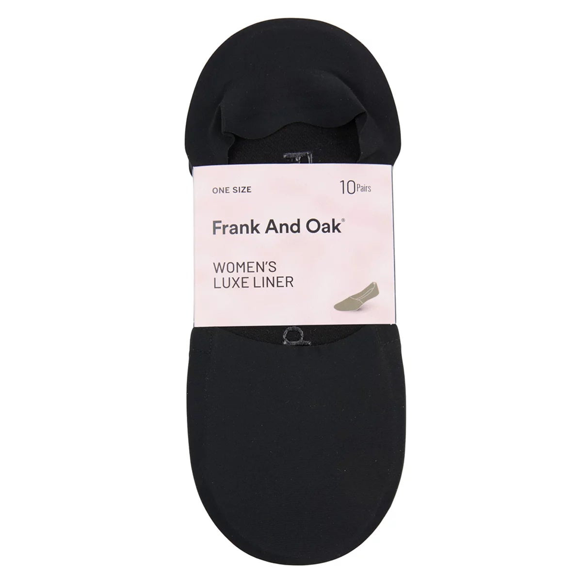 Frank And Oak Women's Liner Socks 10 Pack Black Non Slip Cushioned