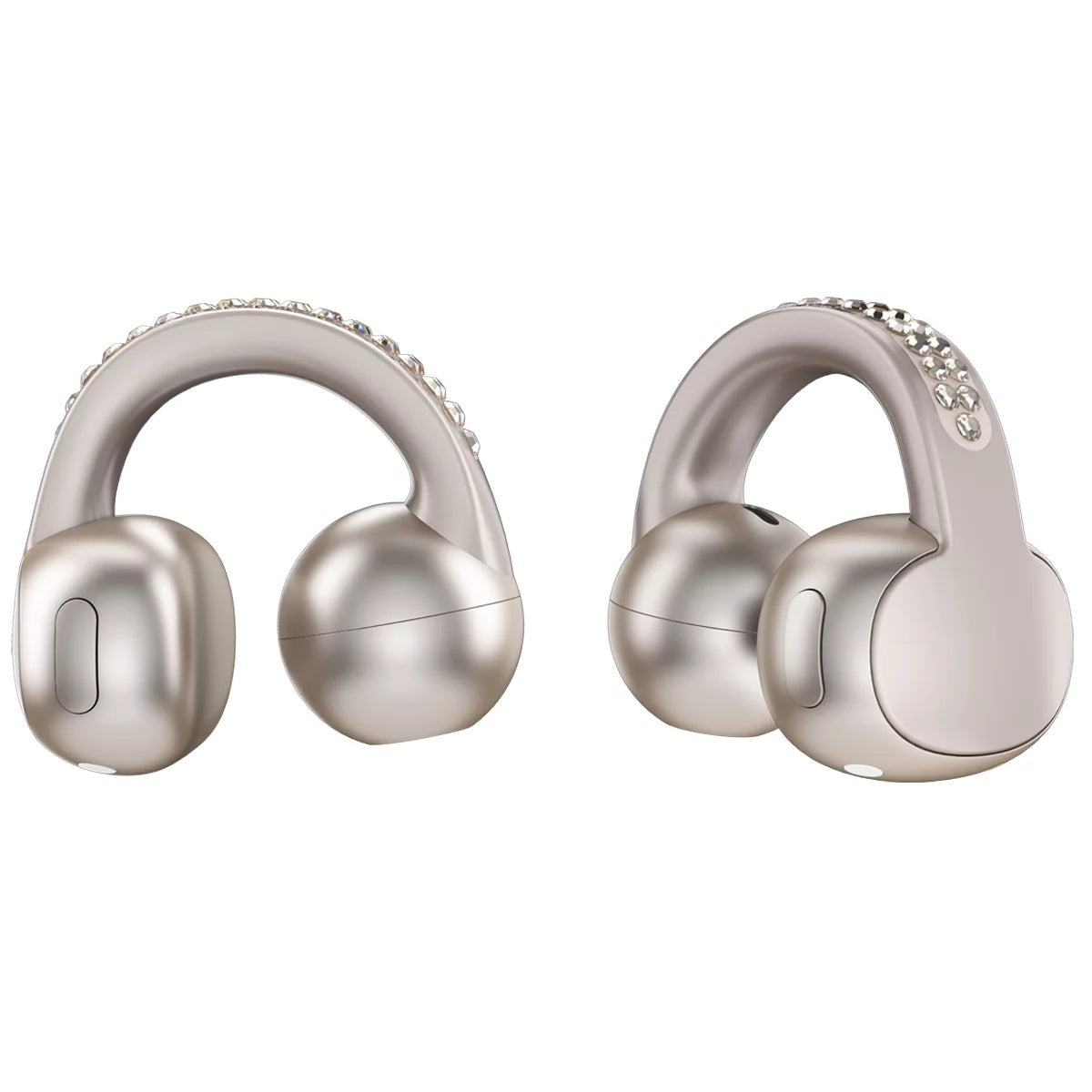 Moto Buds Loop French Oak Swarovski Crystals Open Ear Wireless Earbuds Bose