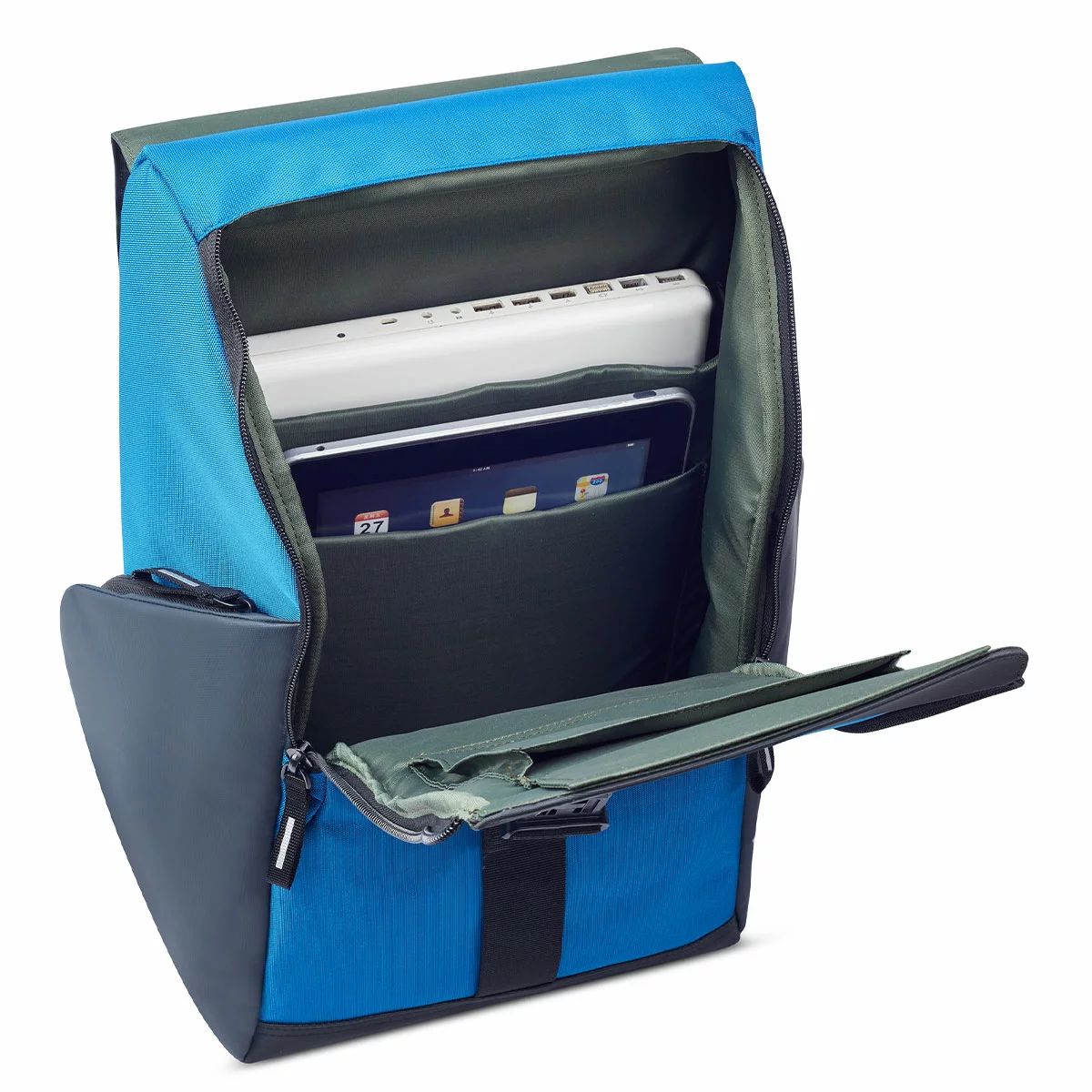 Delsey Securflap Backpack Navy W/ Padded Laptop Compartment 45 x 31 x 14 cm