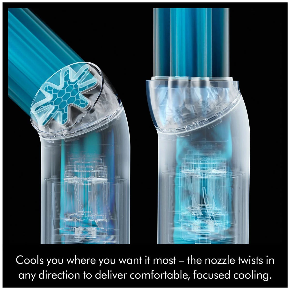 Dyson Portable HushJet Mini Cool Fan Ink/Cobalt 641006-01 Bladeless 6hr Battery