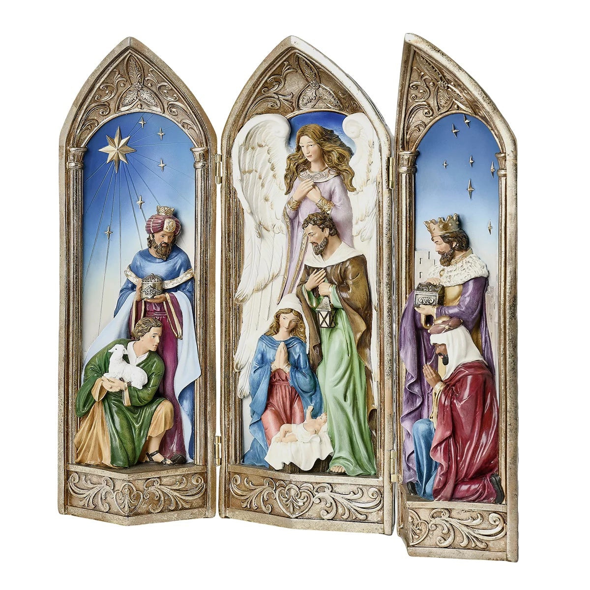 Nativity Scene Tri-Fold 406cm Christmas Display Outdoor Holiday Decoration