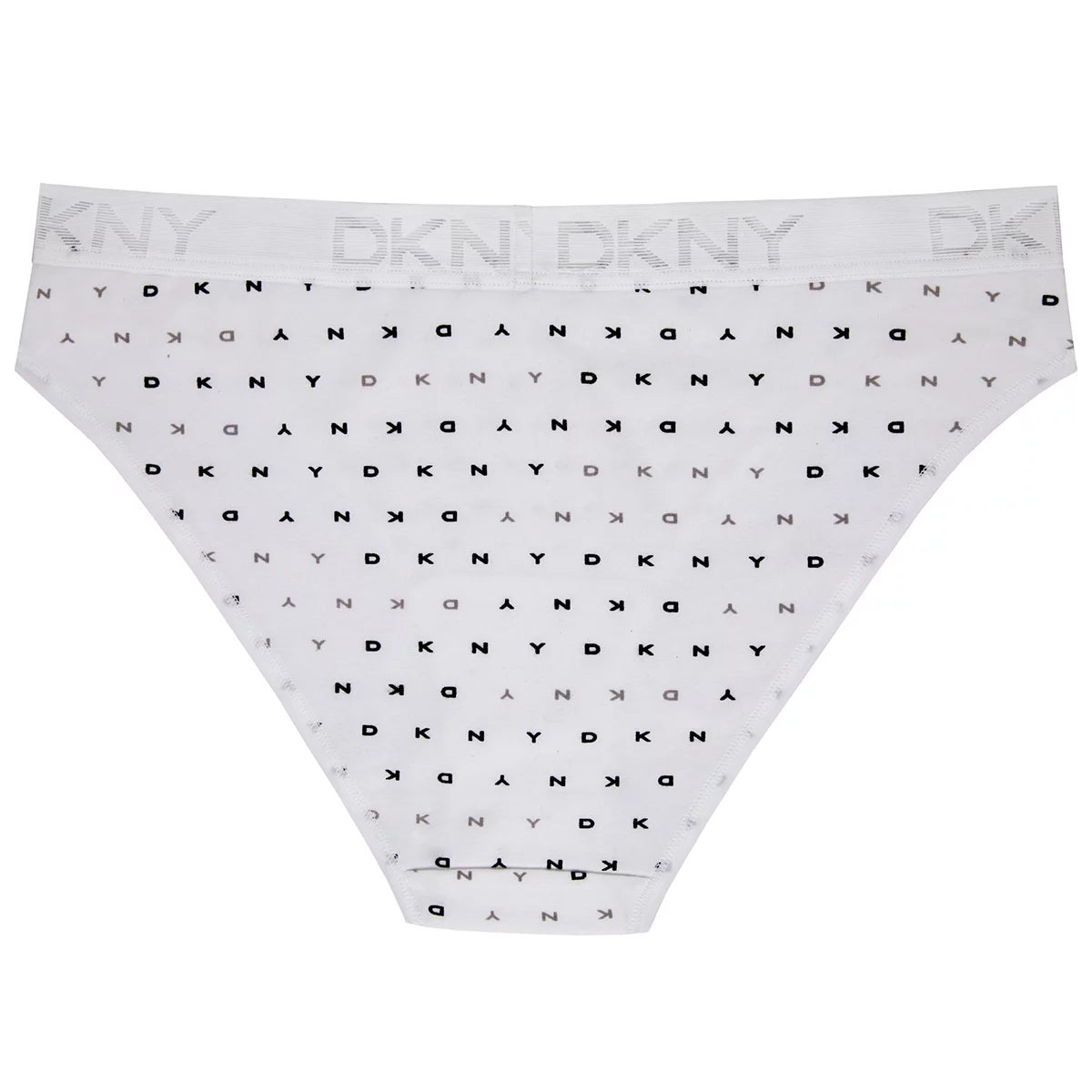 DKNY Women's Bikini Brief 4 Pack White Black Medium Soft Stretch Cotton