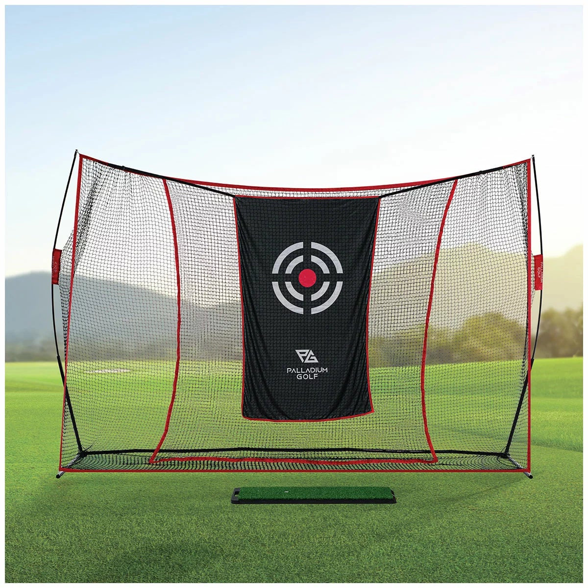 Palladium Golf Practice Driving Range Kit 10ft x 7ft Net Hitting Mat PGN04