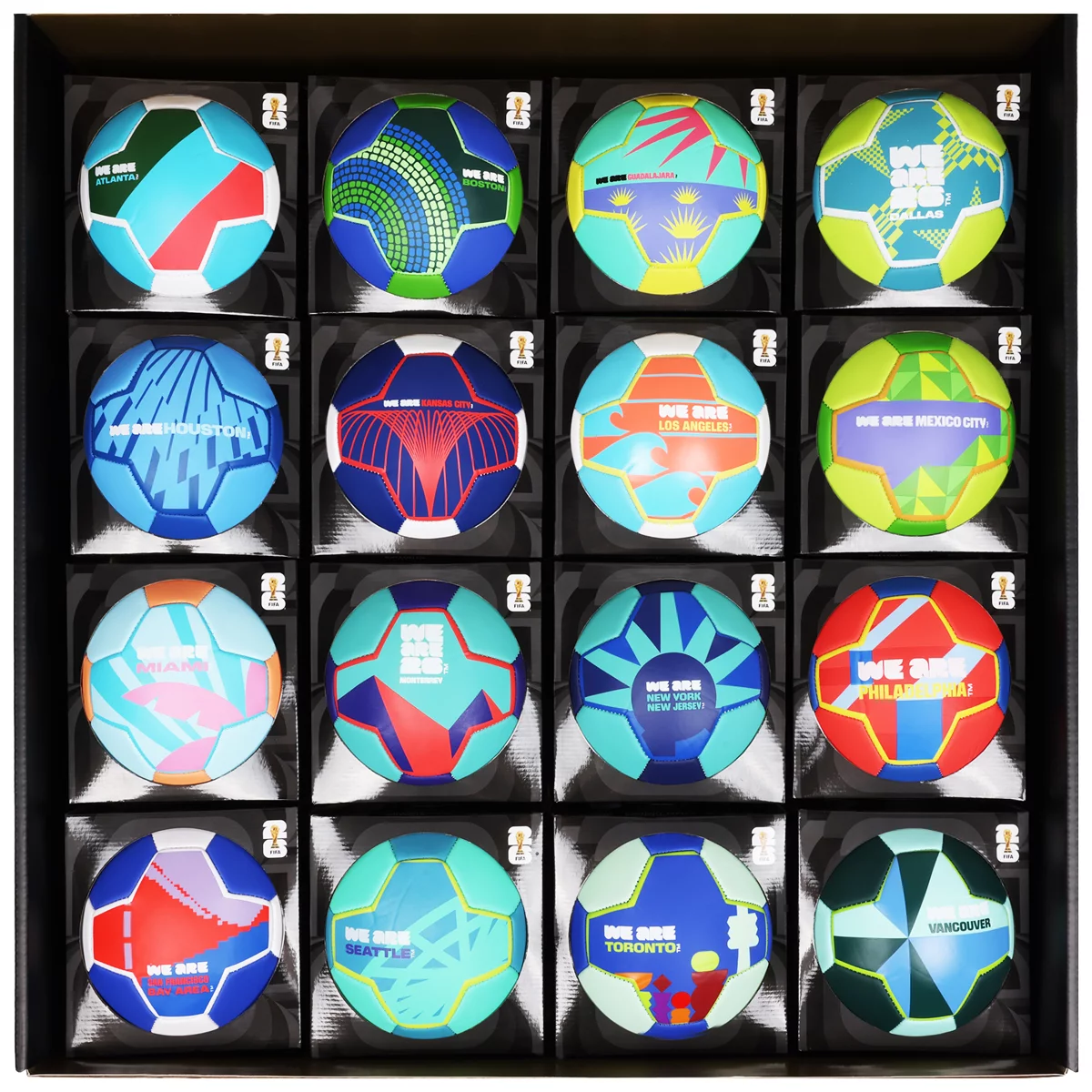 FIFA World Cup 2026 Host City Mini Soccer Ball Set 16 Collectible Display Balls