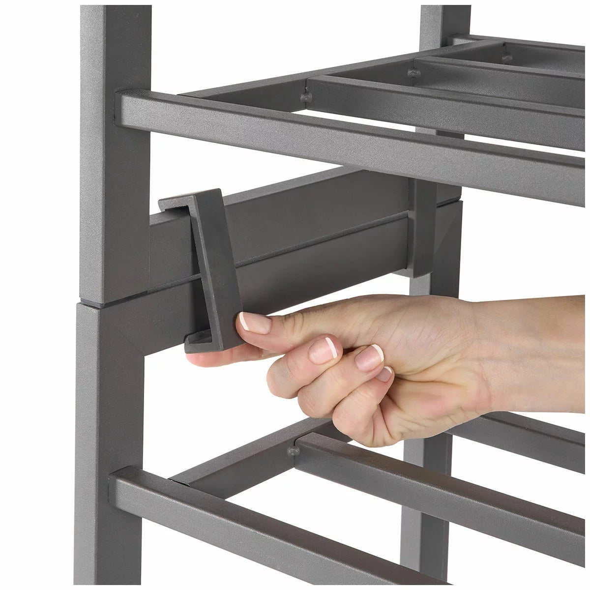 Neatfreak Heavy Duty 3 Tier Shoe Rack Stackable Metal Charcoal Grey