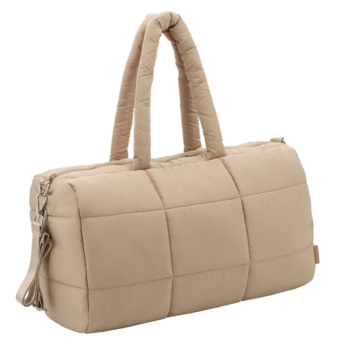Mytagalongs Cloud Duffle Bag Beige Lightweight Weekender Gym Travel Bag