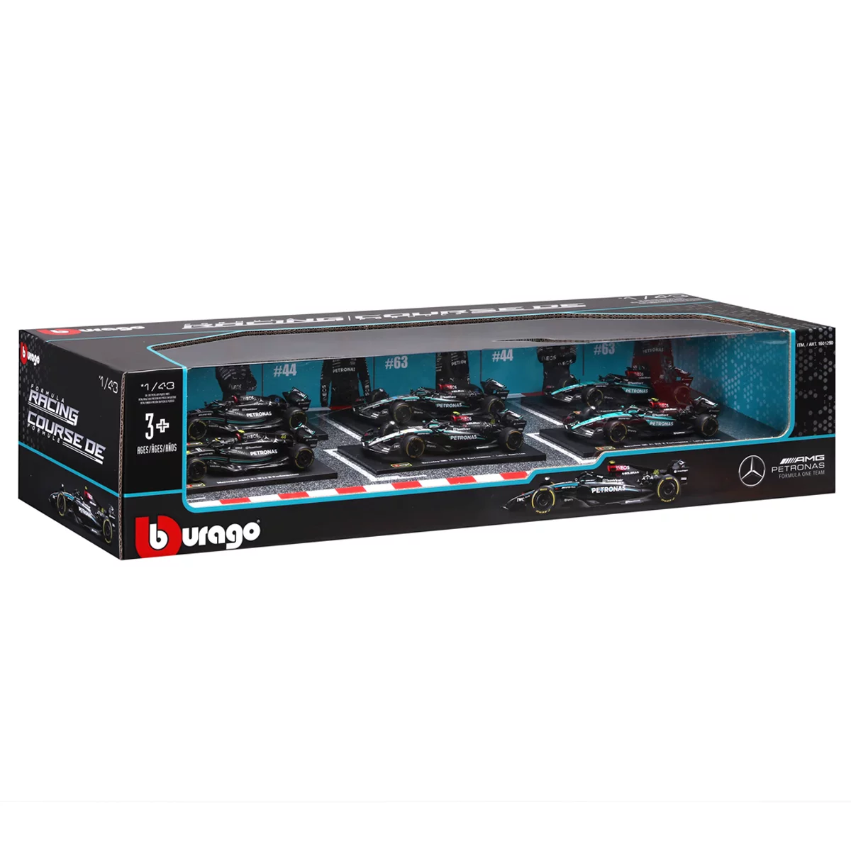 Maisto 1:43 Mercedes Formula Racing Die Cast 6 Pack 2026 Collectible Cars