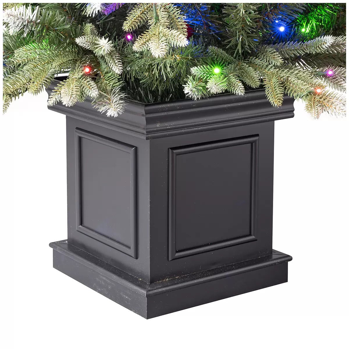 Pre-Lit Frosted Potted Christmas Tree 1.37m 200 LED Colour Changing