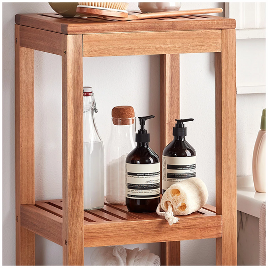 Mesa Acacia 3 Tier Shelf Wooden Storage Rack Bathroom Kitchen Organizer