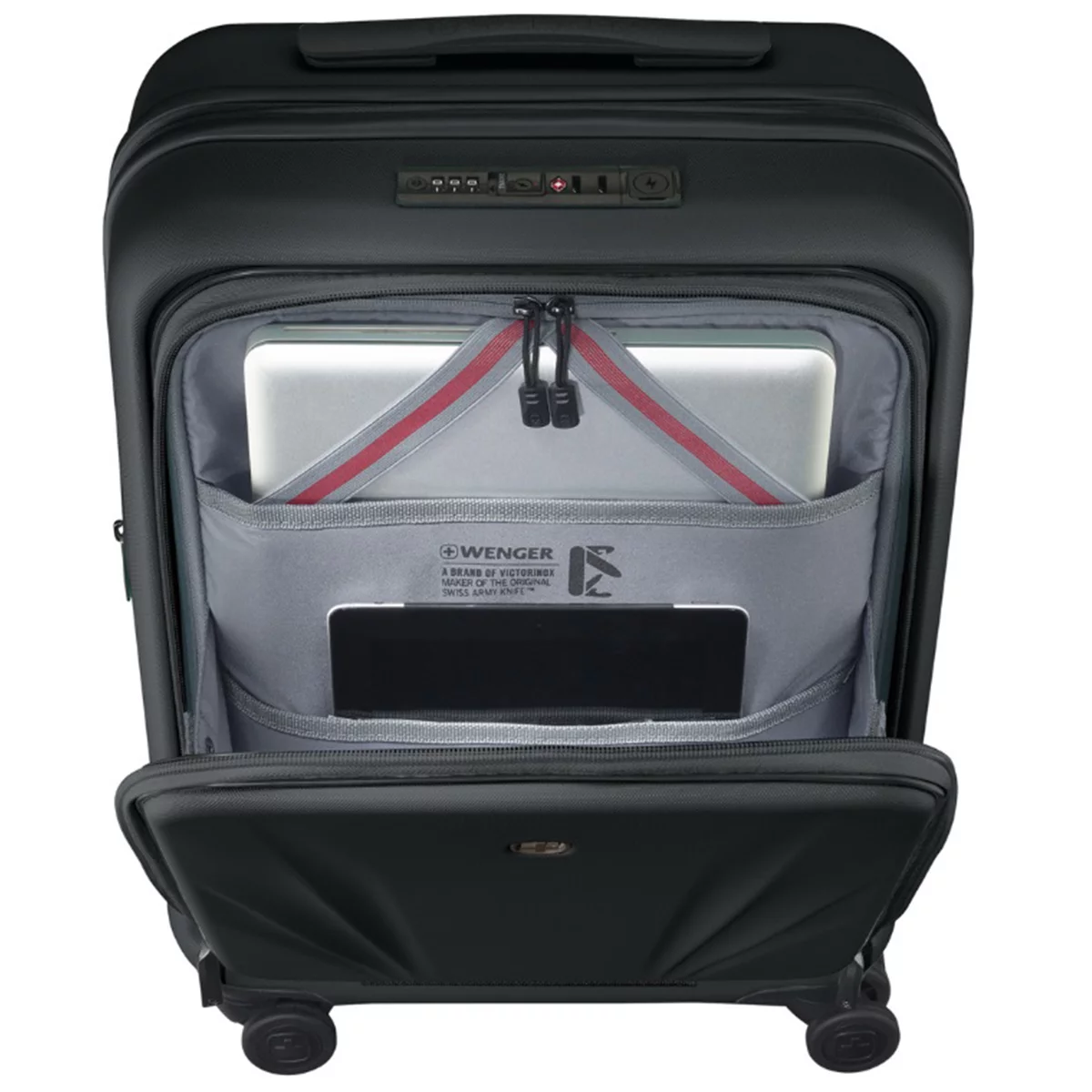 Wenger Skyon 2 Piece Hardside Luggage Set TSA Lock USB Expandable Black
