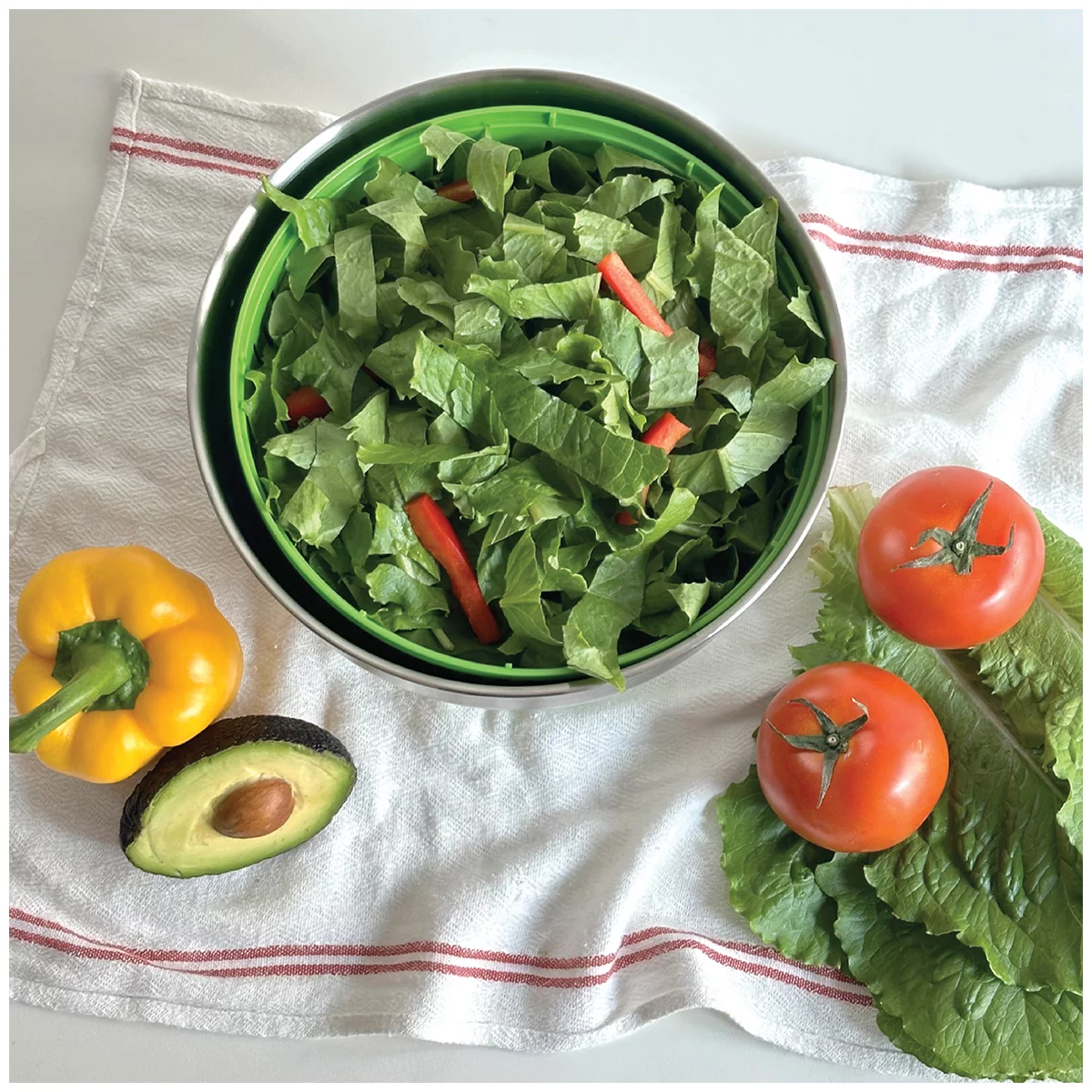 Rollkitchen Salad Spinner 4.5L Stainless Steel Large Vegetable Dryer Washer Free Shipping