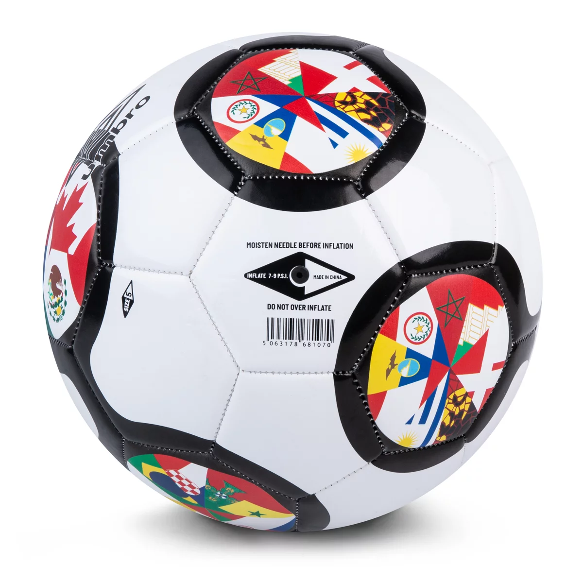 Umbro Flags of the World Ball Size 5 Soccer Football Recreational Training Ball