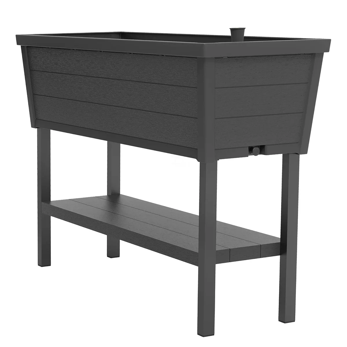 Keter Alfresco Large 105L Raised Garden Bed 112 x 84 x 46 CM Black