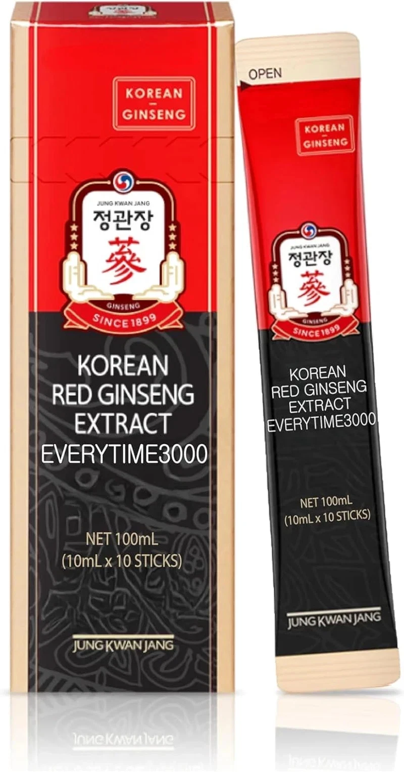JungKwanJang Everytime Korean Red Ginseng Sticks 30 Pack Energy Supplement