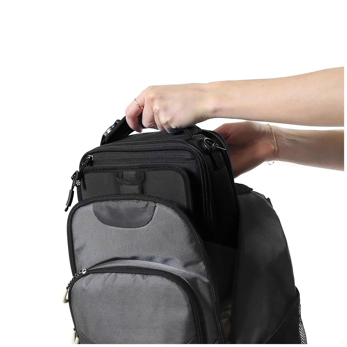 Titan PRO Expandable Insulated Lunch Bag Black 8L with 2 Ice Walls Bento Box