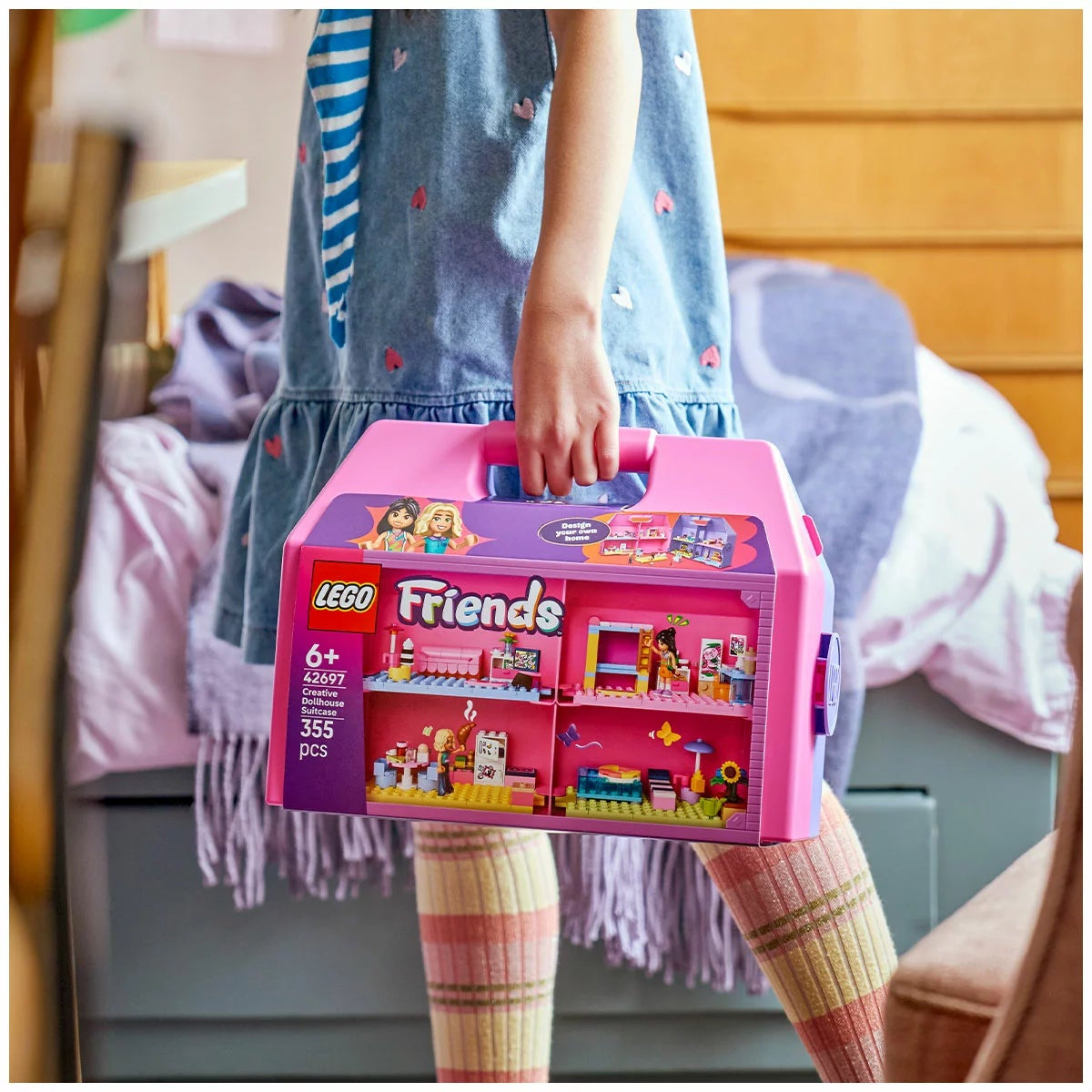LEGO Friends Dollhouse Suitcase 42697 Portable 8 Room Building Set 355 Pcs 6+Age