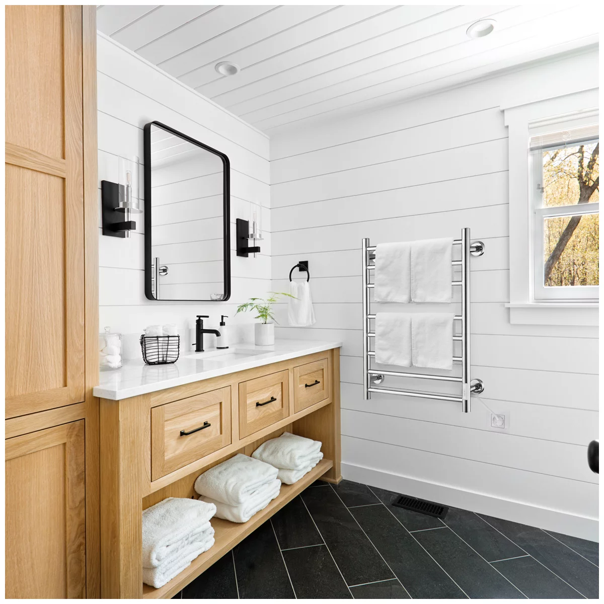 Presenza Electric Heated Towel Rack Wall Mounted Bathroom Warmer