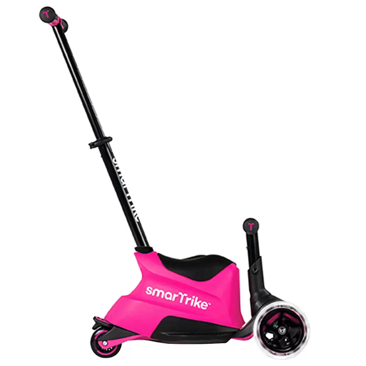 SmarTrike Xtend Ride-On Pink 5-in-1 Kids Scooter Ride On 12M-12Y LED Wheels
