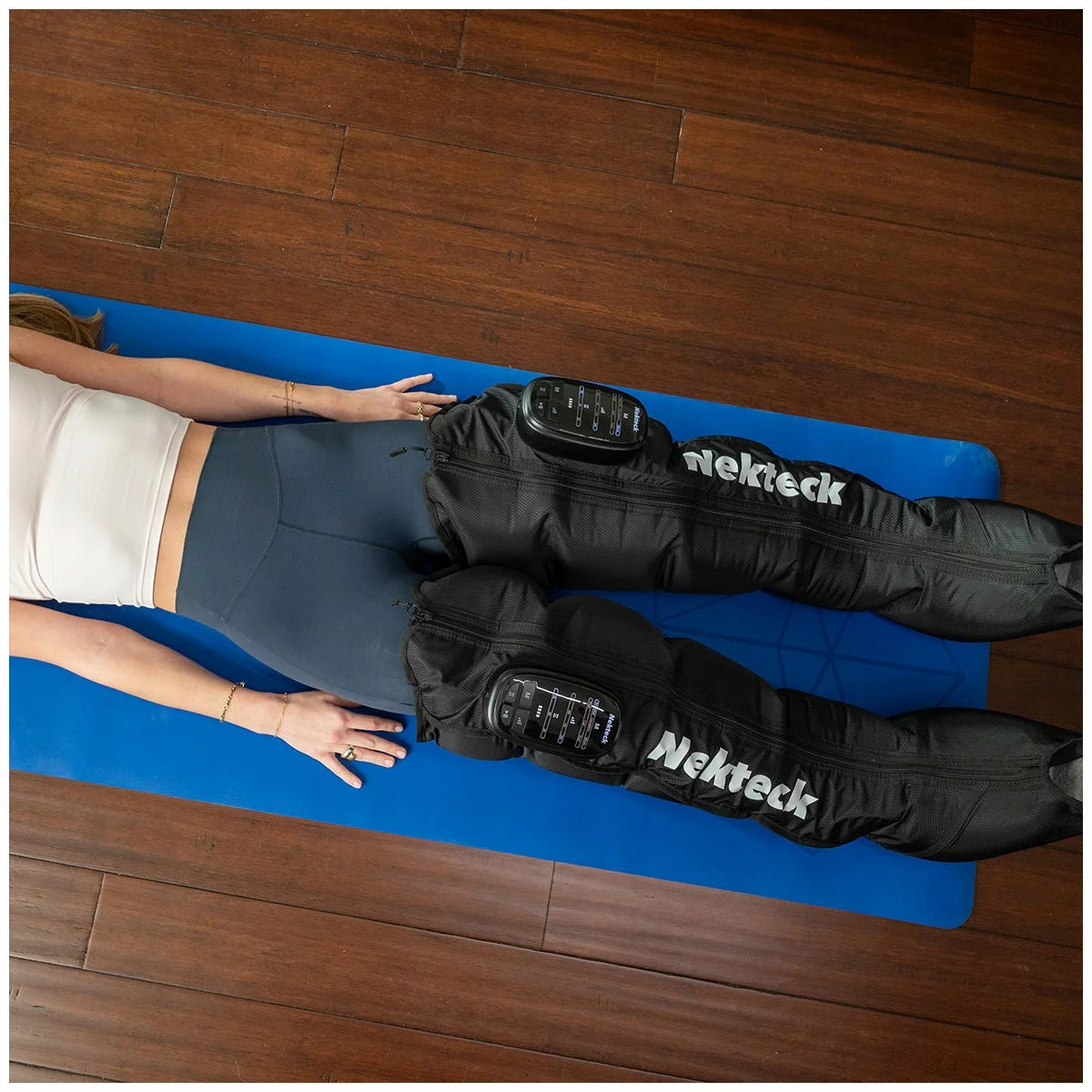 Nekteck 2 Pack Air Compression Leg Massager Full Zipper Cordless Rechargeable