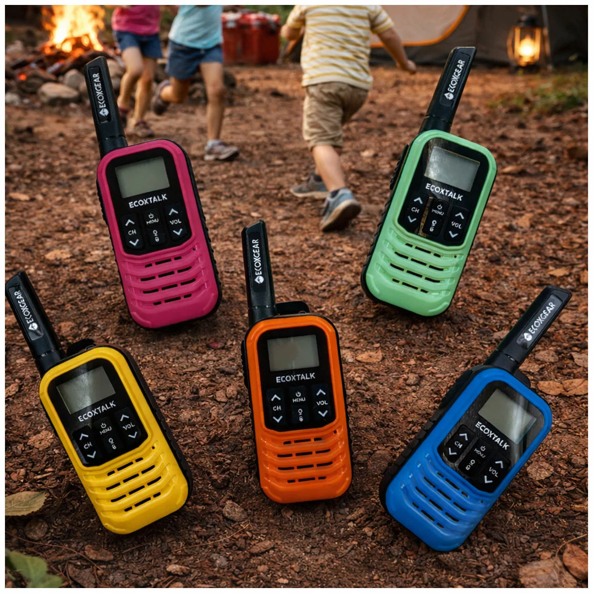 5X Ecoxgear Handheld Radio Walkie Talkie 5 Pack EXG50 5 Pack Multi Anaconda