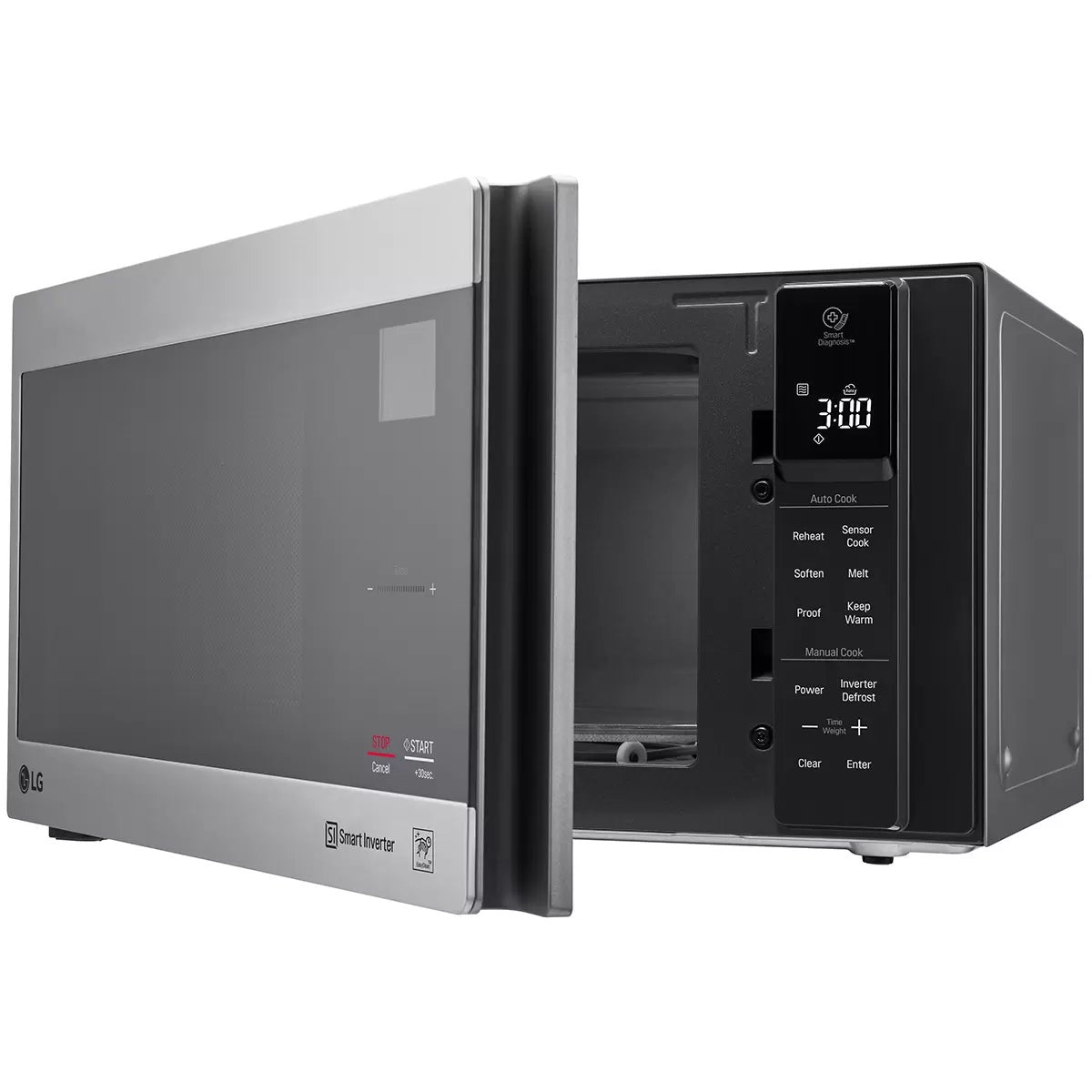 LG NeoChef 42L Smart Inverter Microwave MS4296OSS Stainless Steel 1200W Black