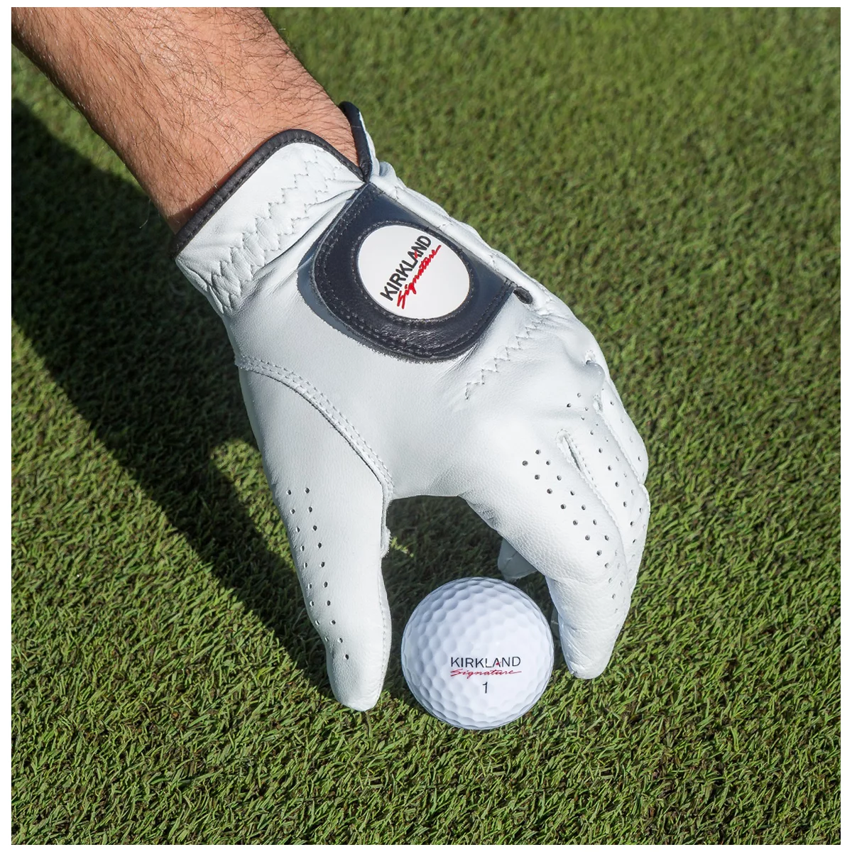 Kirkland Signature Golf Glove Medium Right Handed 4 Pack White Leather