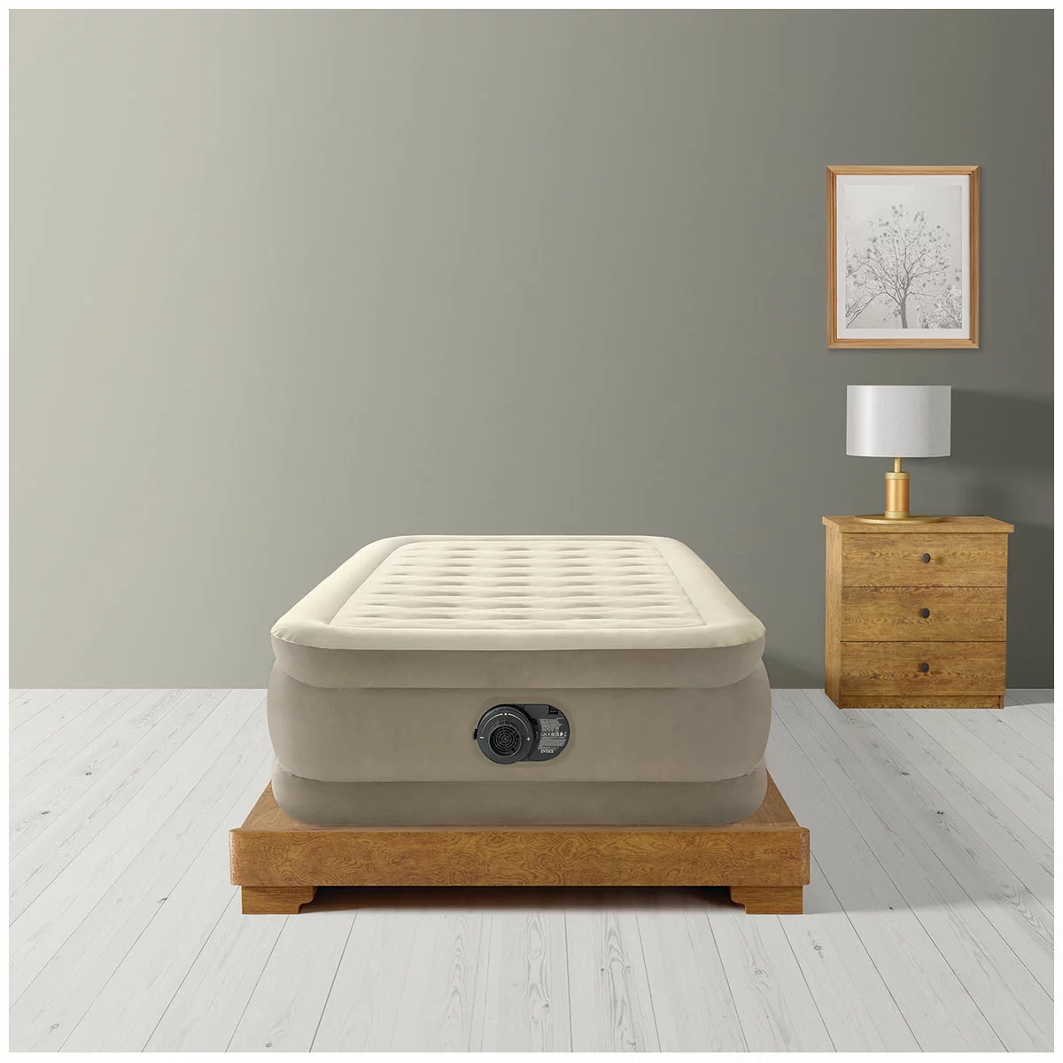 Intex Twin Ultra Plush Airbed With Fiber-Tech Rp 46cm 64426