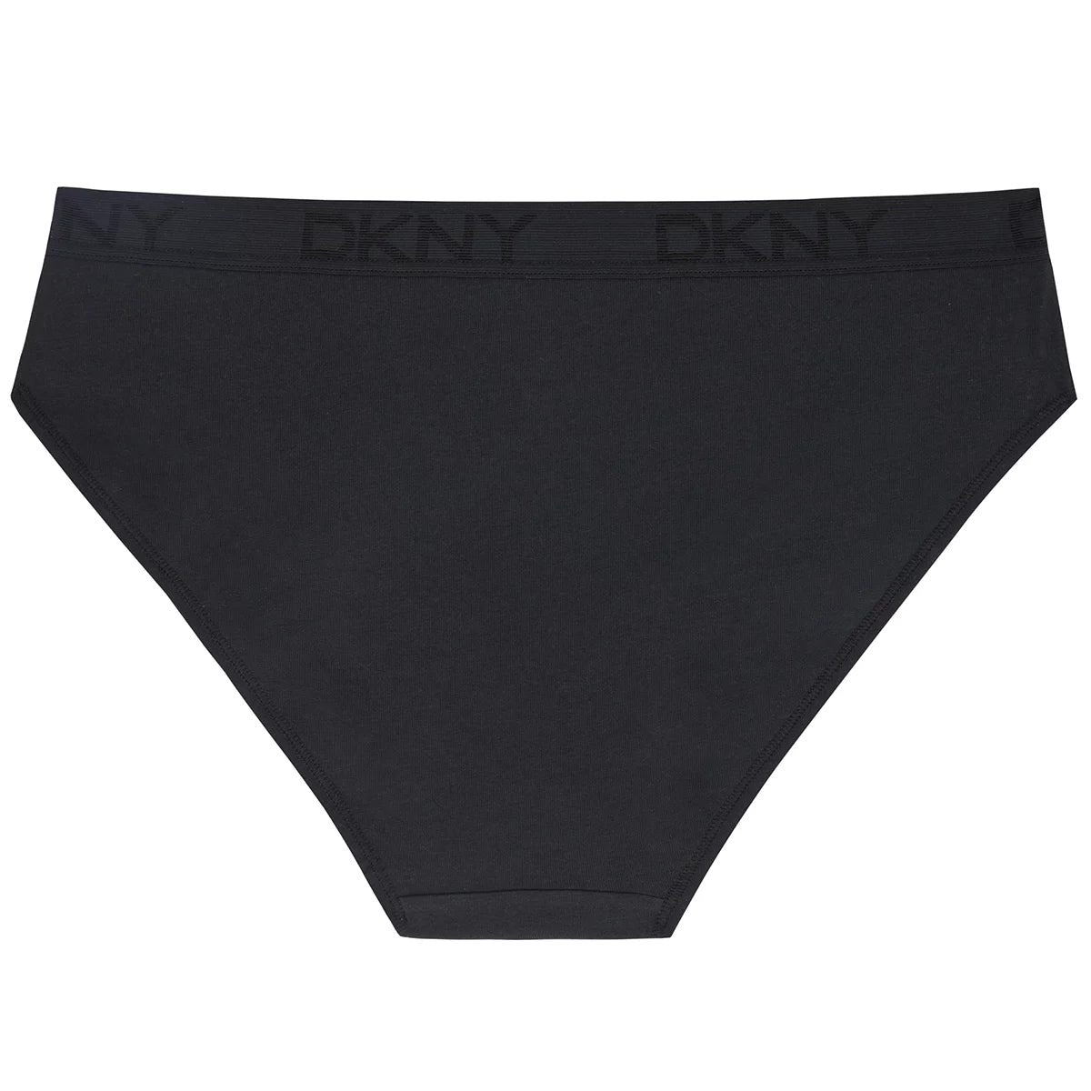 DKNY Women's Bikini Brief 4 Pack Black XL Cotton Stretch Underwear