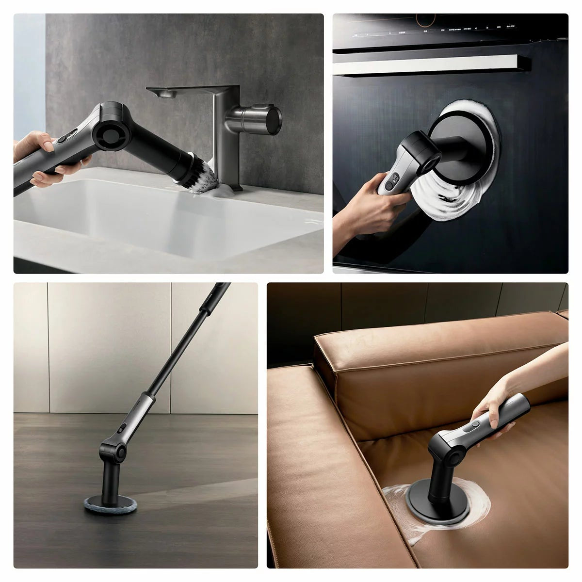 HOTO QWQJA08 Cordless Spin Scrubber 3.5Nm Torque Extendable Handle Waterproof