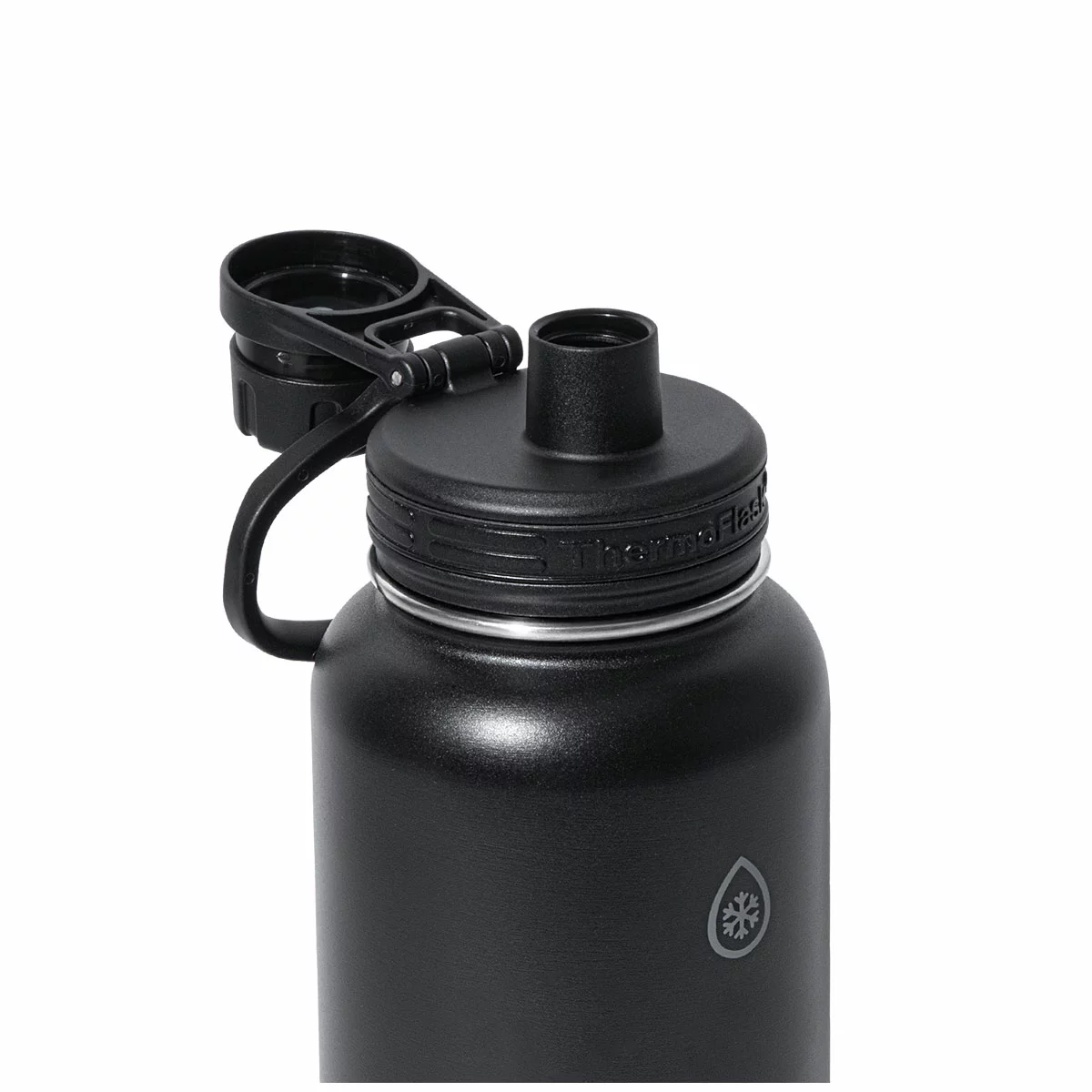 ThermoFlask Stainless Steel Bottles 950ml 2 Pack Black Red Insulated BPA Free