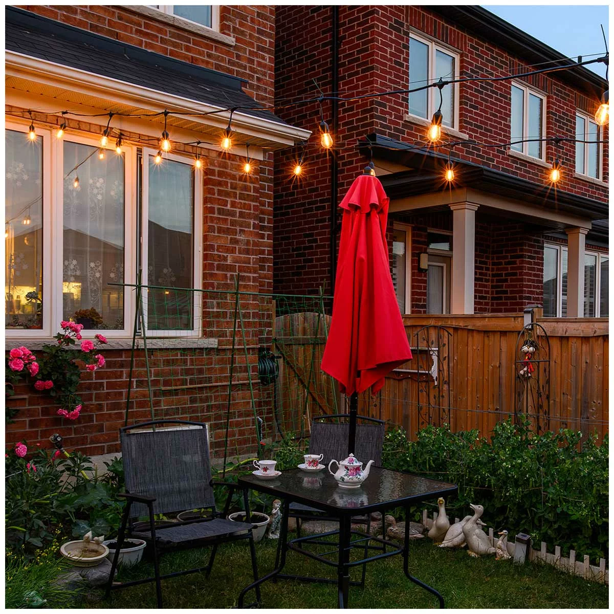 Feit Electric 14.6m LED Filament String Lights Outdoor Patio Garden Lighting