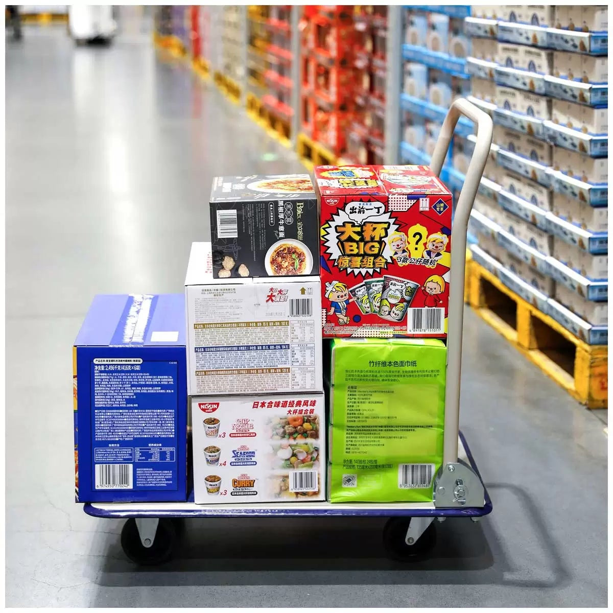 Folding Platform Trolley 150kg Heavy Duty Steel Hand Cart Warehouse