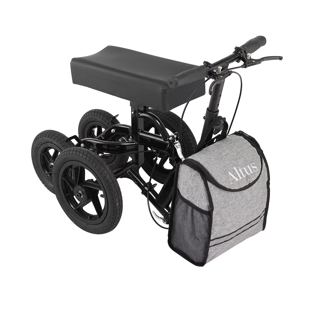 Altus Knee Walker Scooter Foldable Steering Lock Pneumatic Tires Mobility Aid